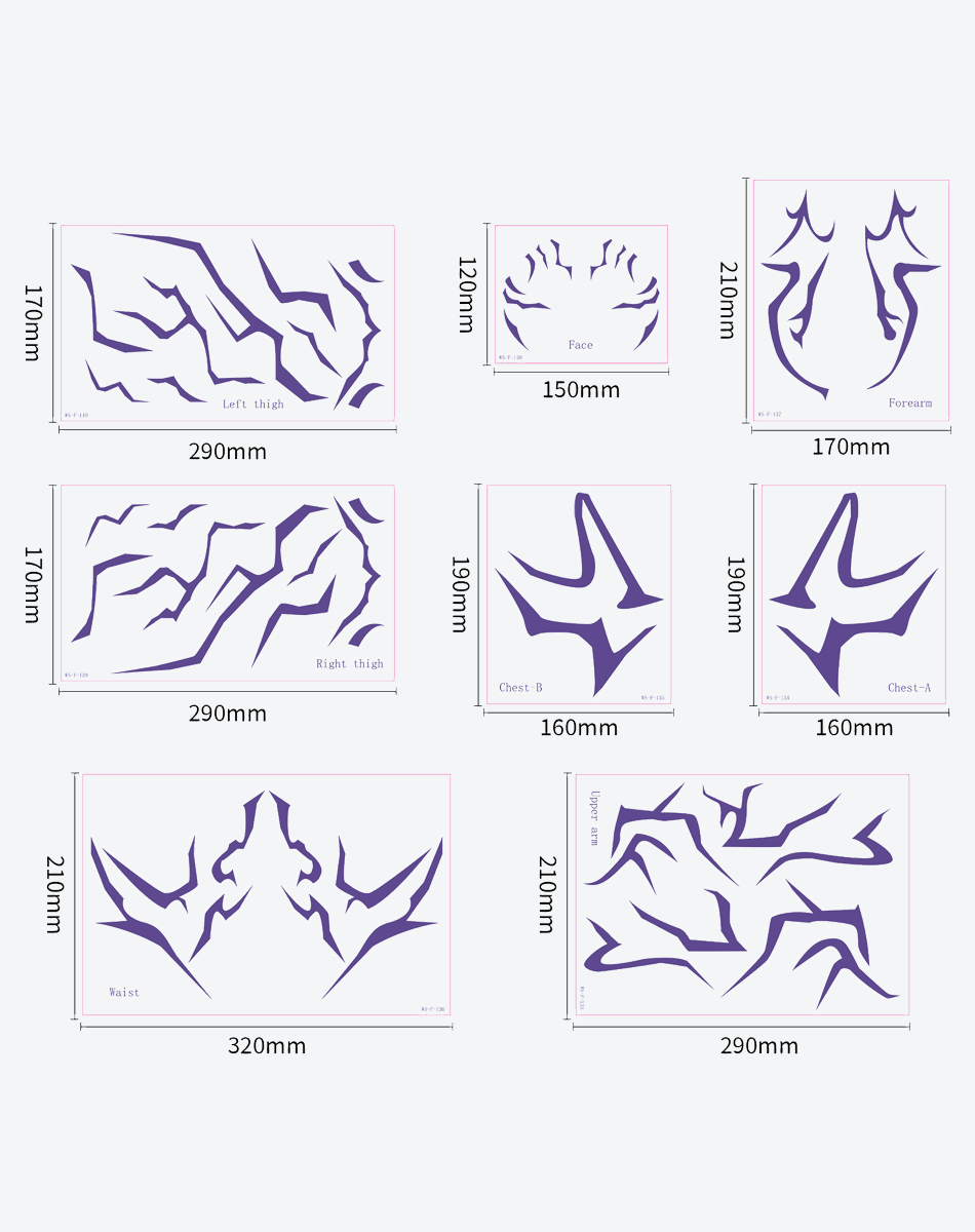 Full Body Holographic Set（8 pieces）