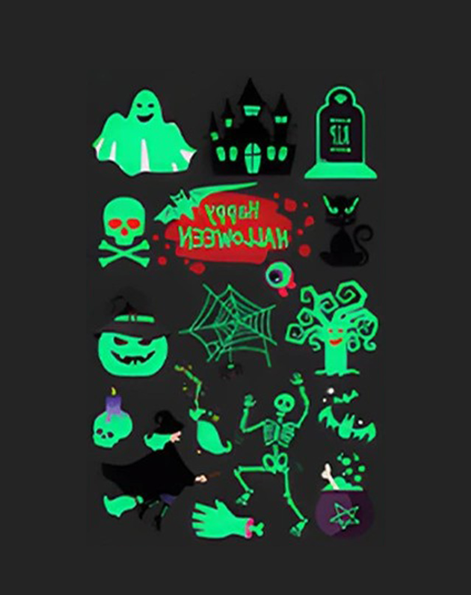 Luminous Halloween Tattoos – Glow in Style