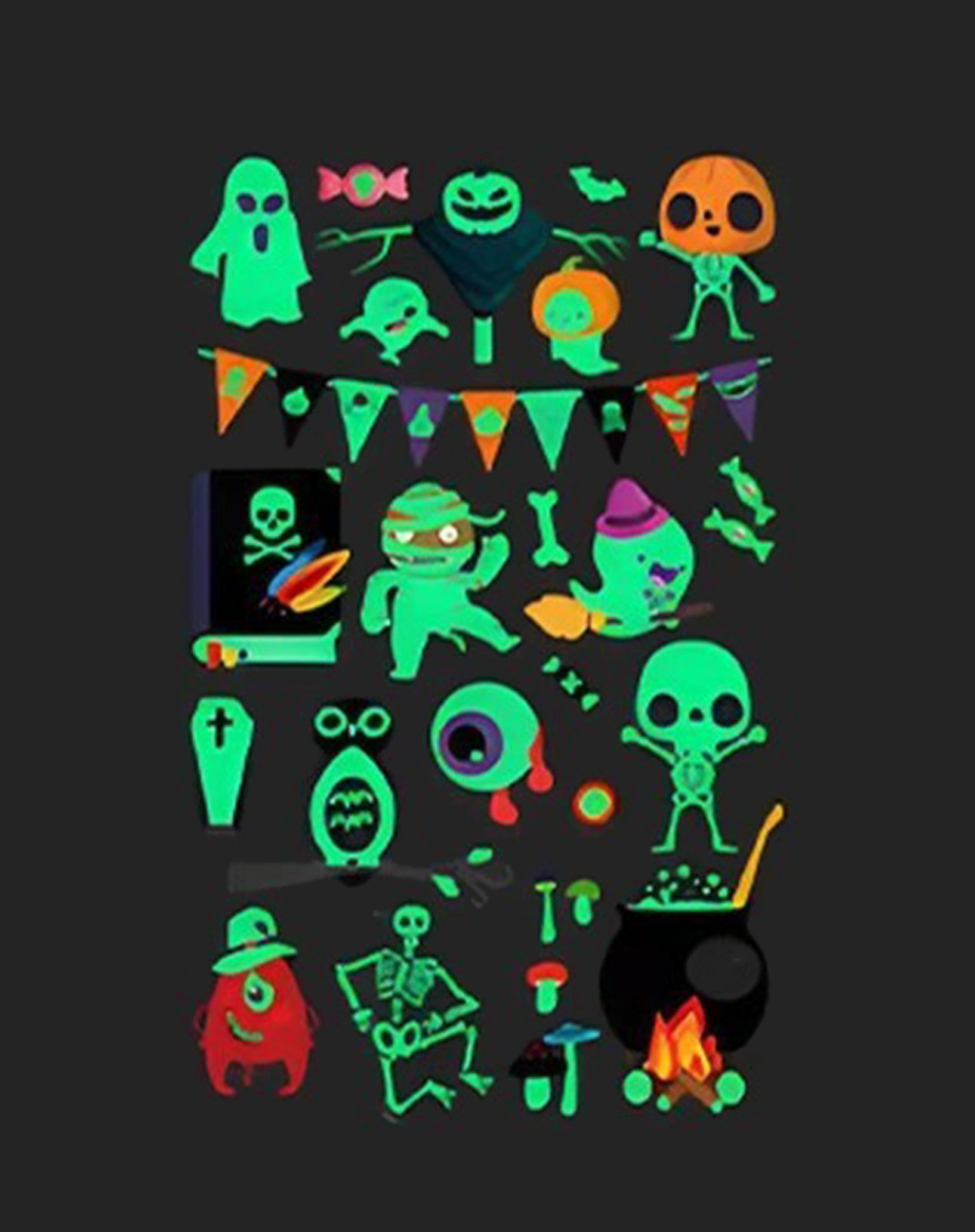 Luminous Halloween Tattoos – Spooky & Fun