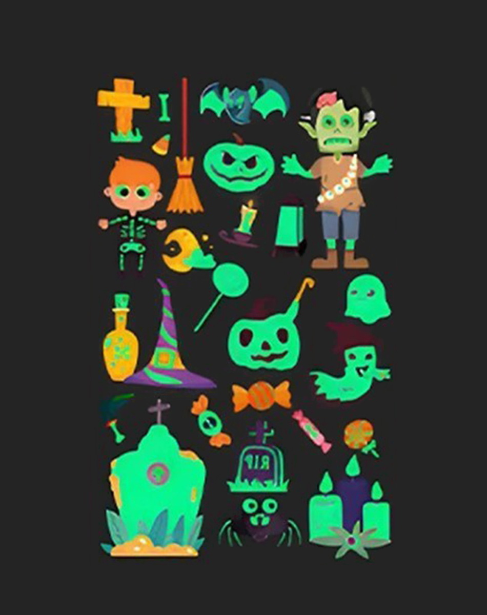 Luminous Halloween Tattoos – Spooky & Fun