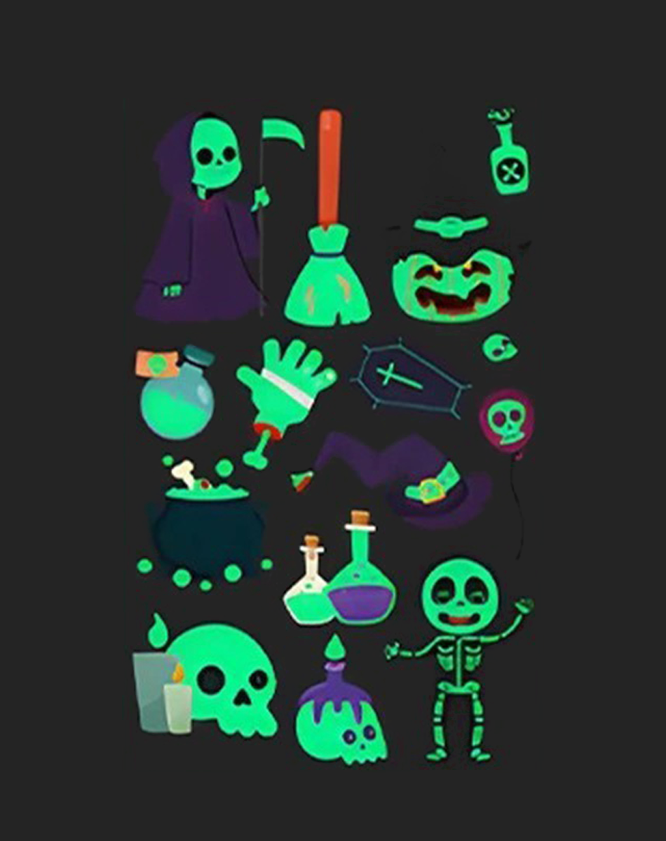 Luminous Halloween Tattoos – Spooky & Fun