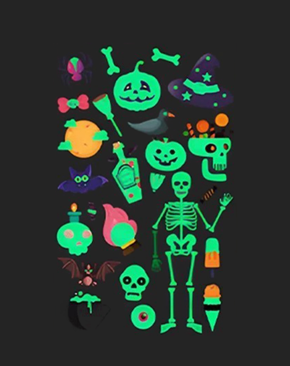 Luminous Halloween Tattoos – Spooky & Fun
