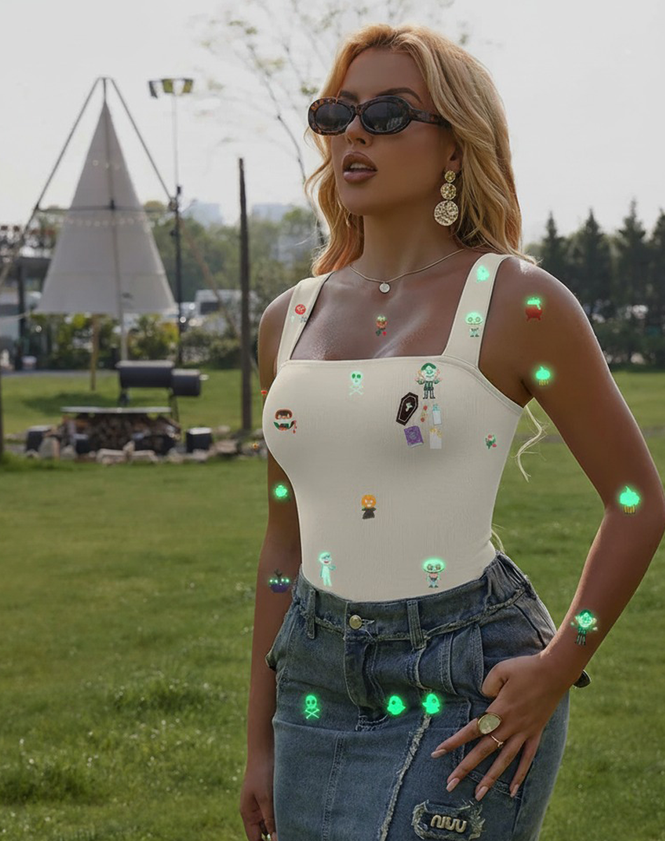 Luminous Halloween Tattoos – Safe & Festive