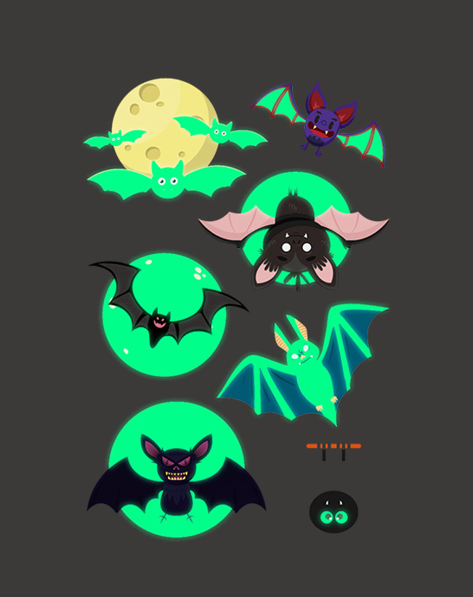 Luminous Halloween Tattoos – Spooky Party Fun