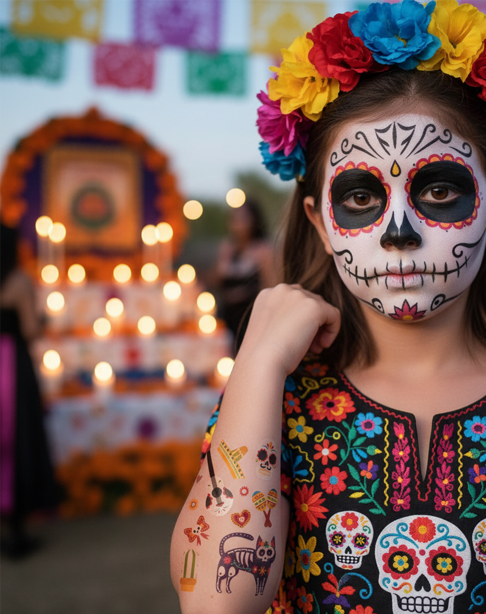 Luminous Halloween Tattoos – Glow Spooky Fun