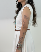 Whispering Flora Tattoo Elegant Design