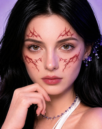 Cracked Beauty Face Tattoo