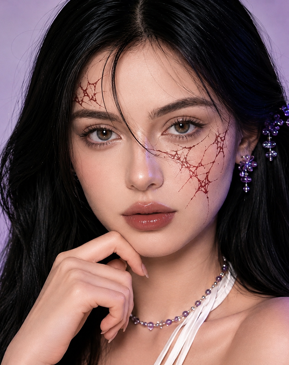 Broken Doll Face Tattoo
