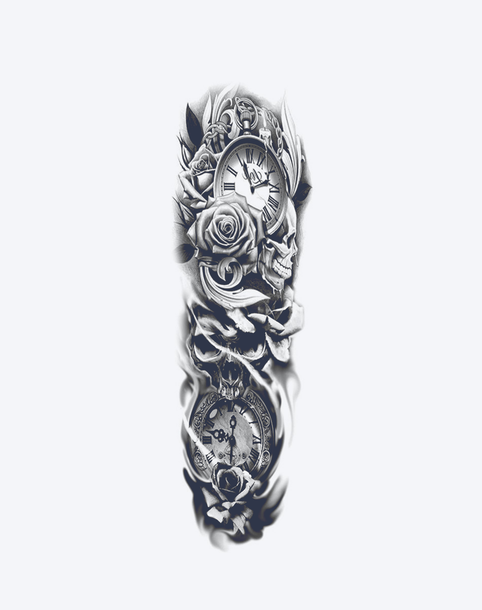 The Final Bloom Temporary Tattoo - Elegant Art
