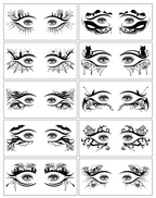 Halloween Eye Corner Stickers Temporary Tattoos – Spooky & Fun
