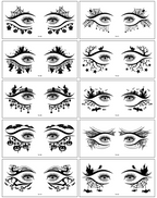 Halloween Eye Corner Stickers Temporary Tattoos – Spooky & Fun