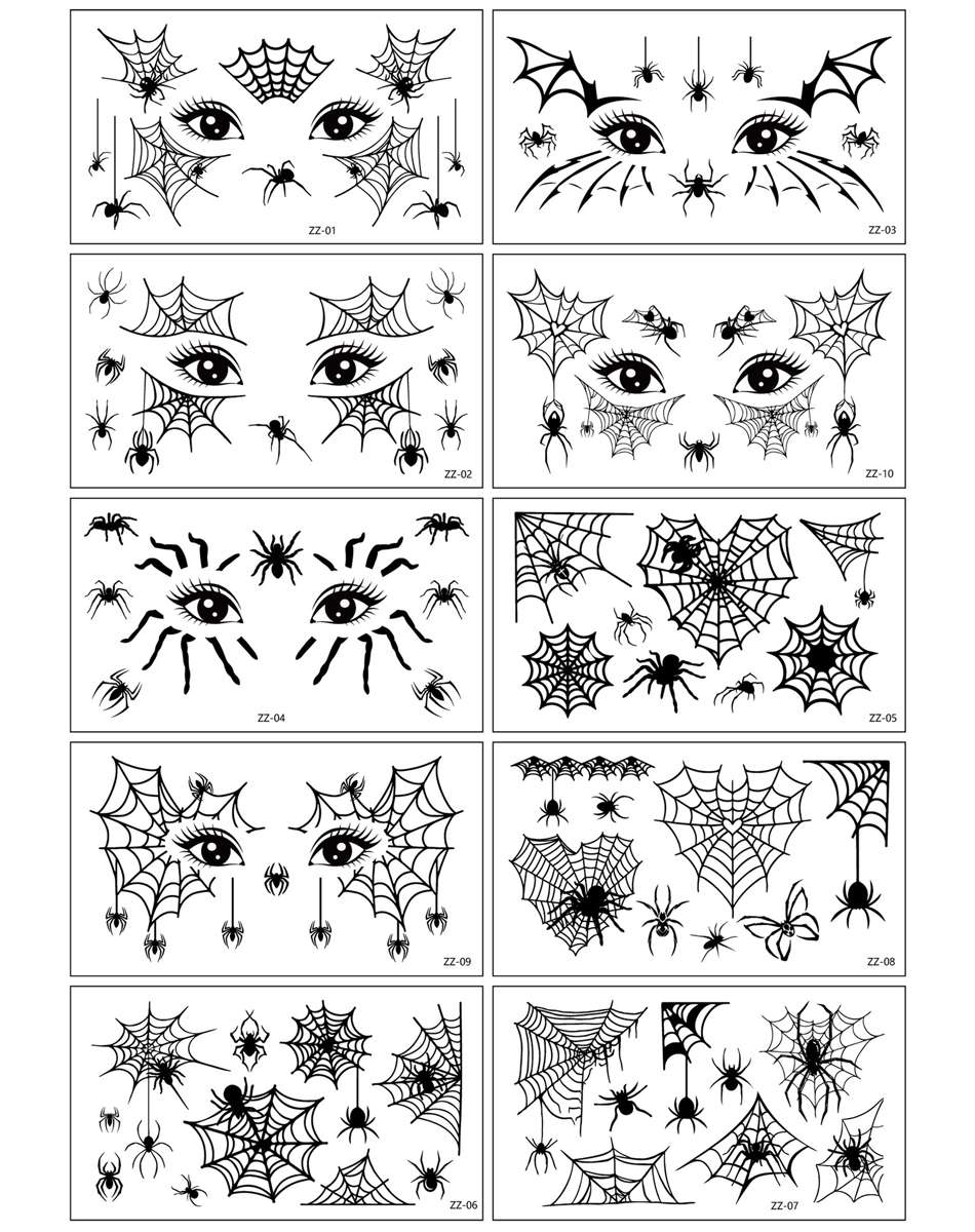 Halloween Eye Corner Stickers Temporary Tattoos – Spooky & Fun