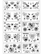 Halloween Eye Corner Stickers Temporary Tattoos – Spooky & Fun
