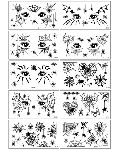 Halloween Eye Corner Stickers Temporary Tattoos – Spooky & Fun
