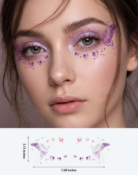 Glitter Heart Butterfly