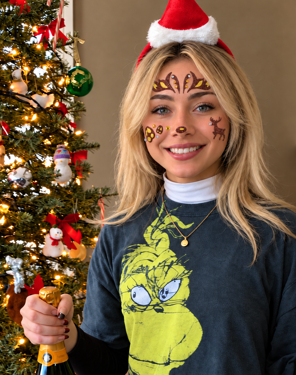 Golden Glow Christmas Reindeer