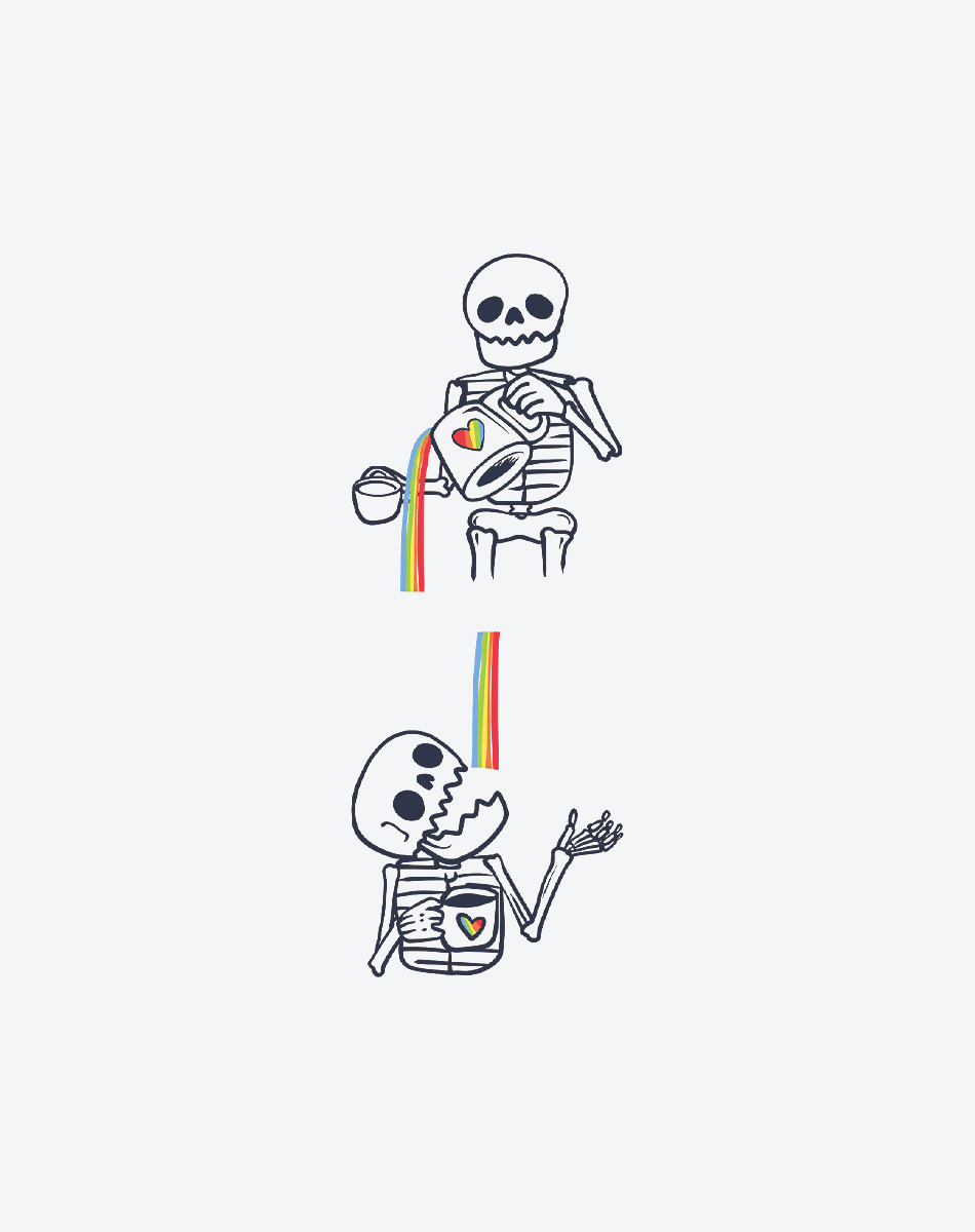 Luminous Love Skeletons