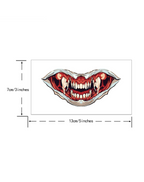 Halloween Grin Face Tattoos– 10pcs