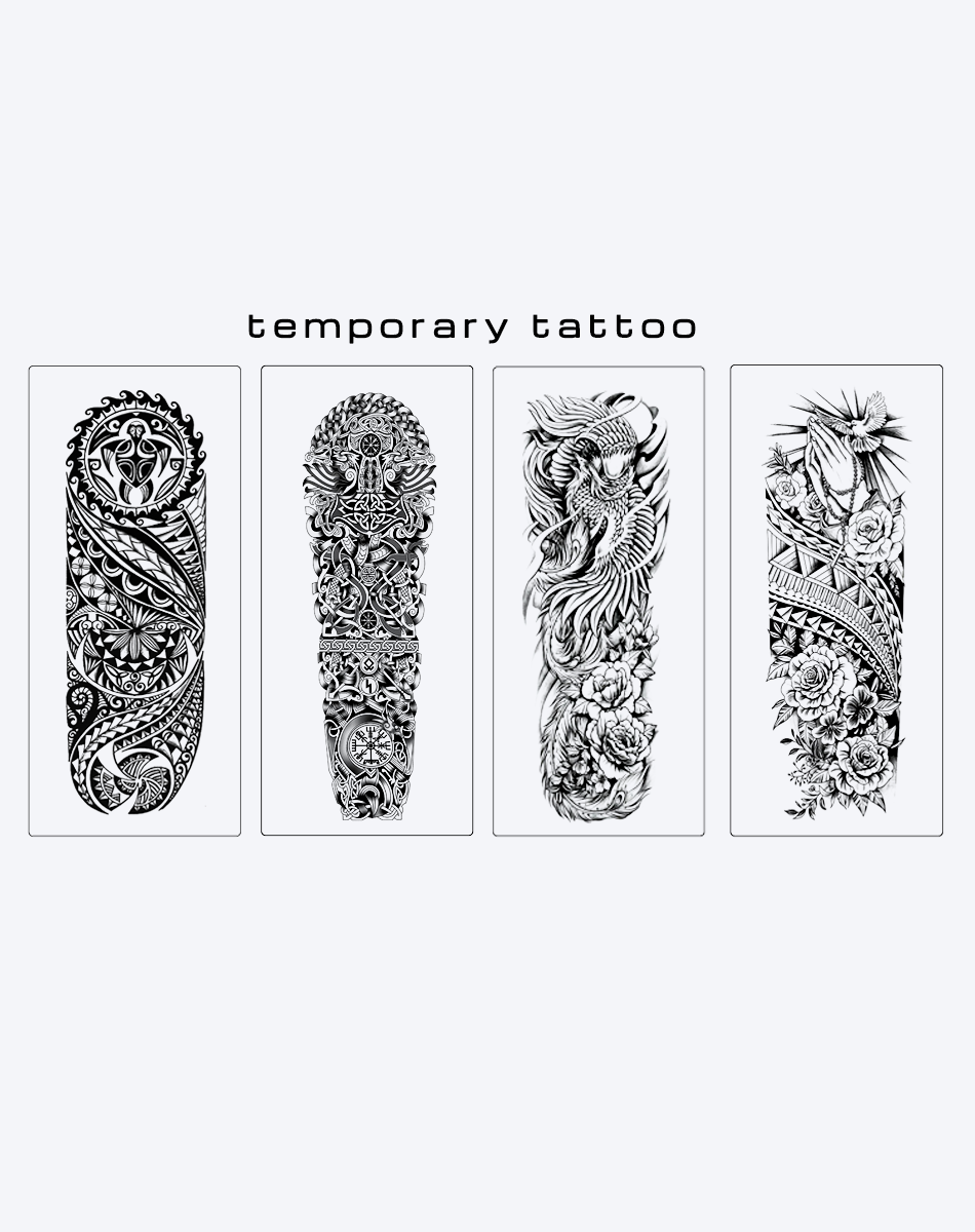 Phoenix & Totem Revival Temporary Tattoo - Power