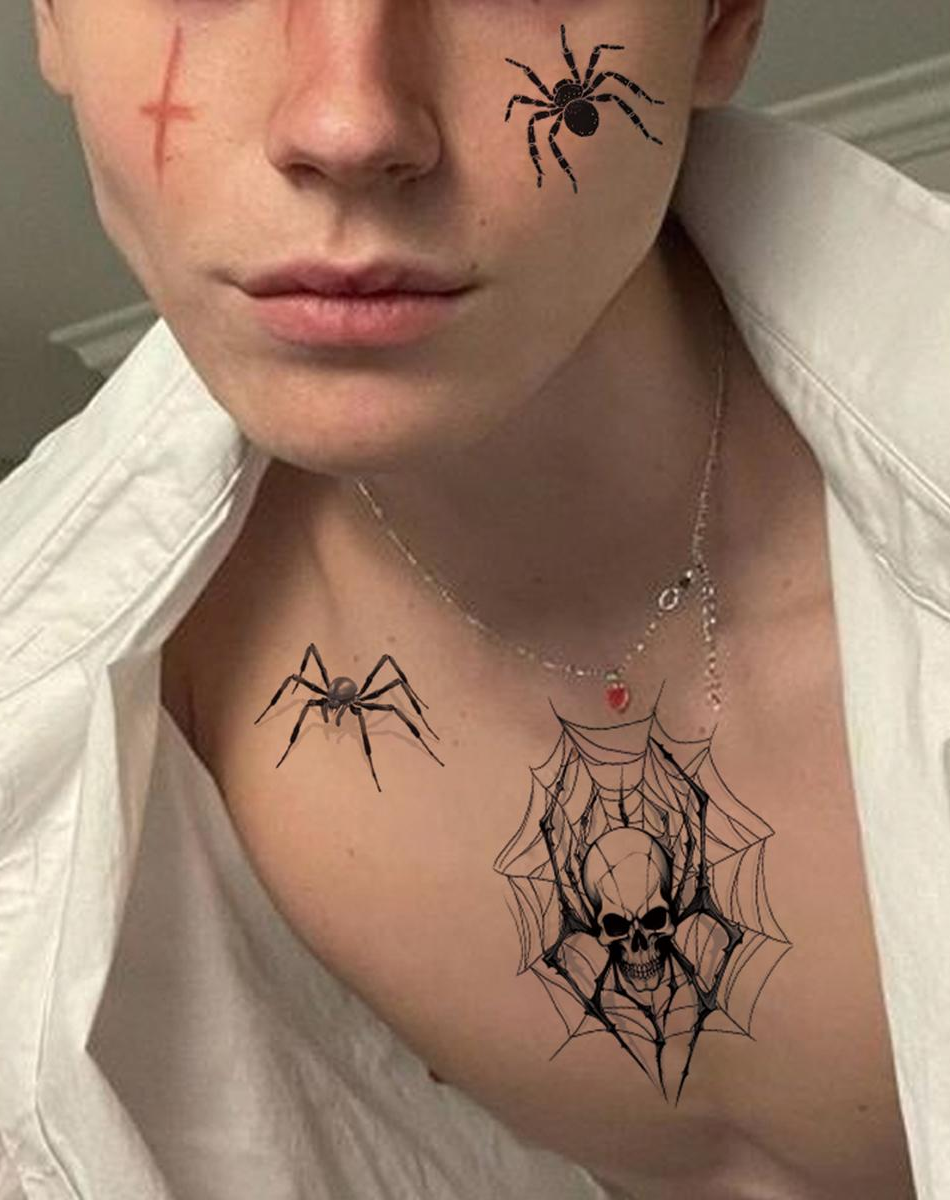 Halloween Spider & Web Tattoos | Gothic Pack