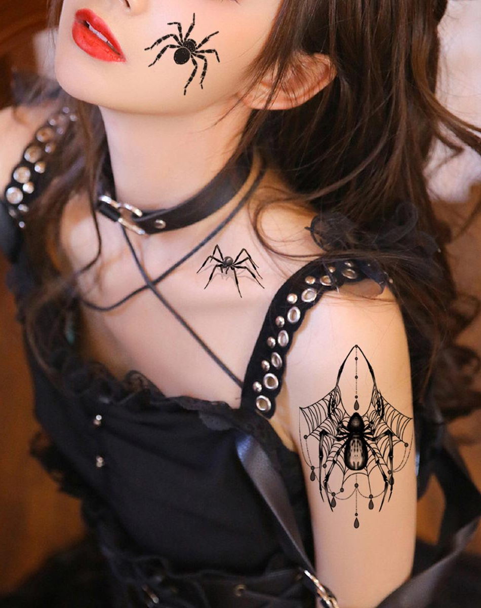 Halloween Spider & Web Tattoos | Gothic Pack