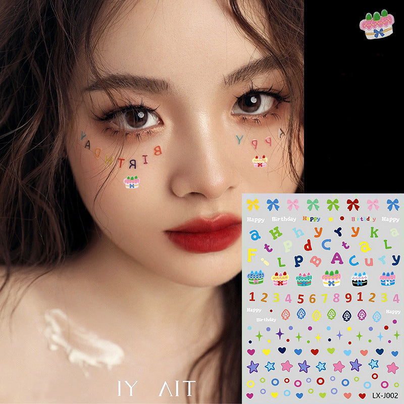 Star & Heart Face Gems