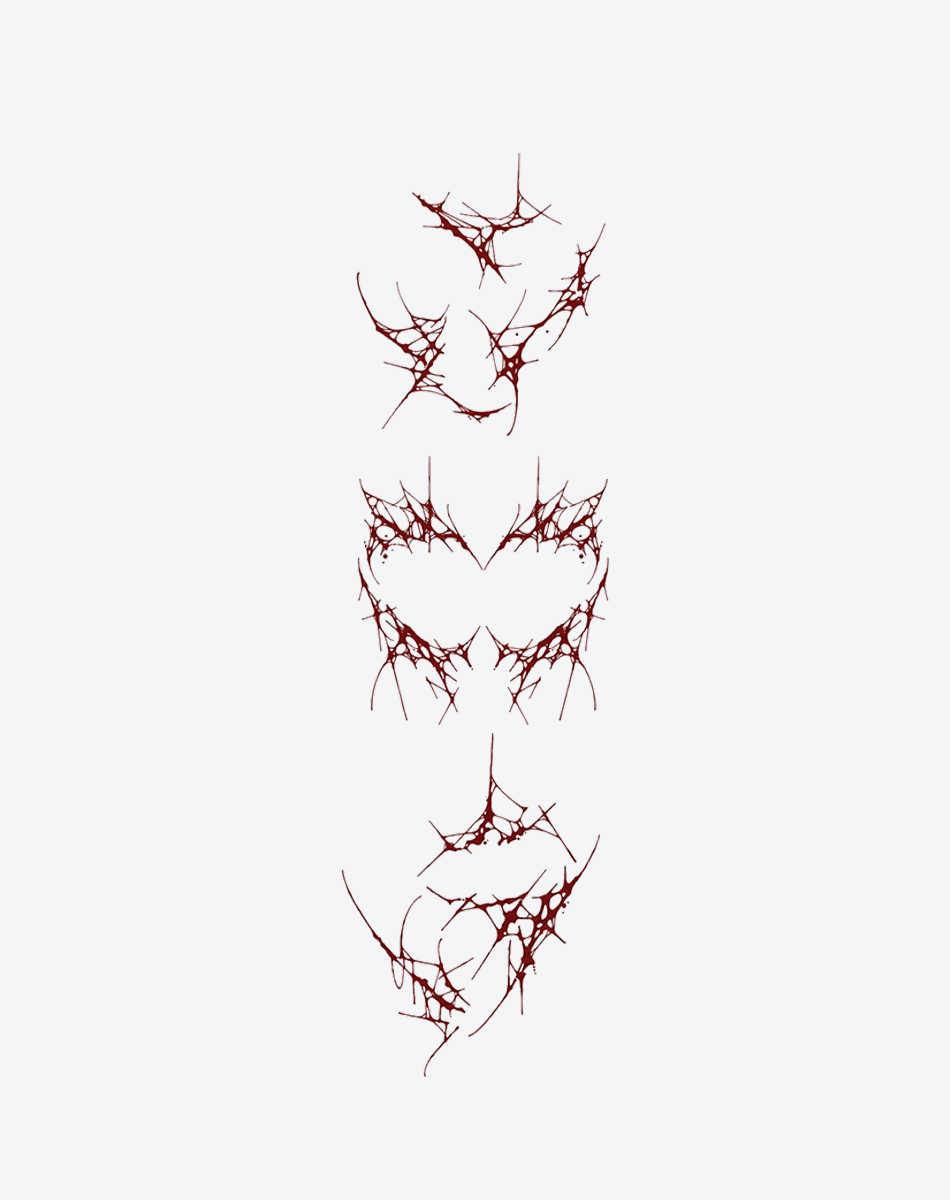 Broken Doll Face Tattoo Set