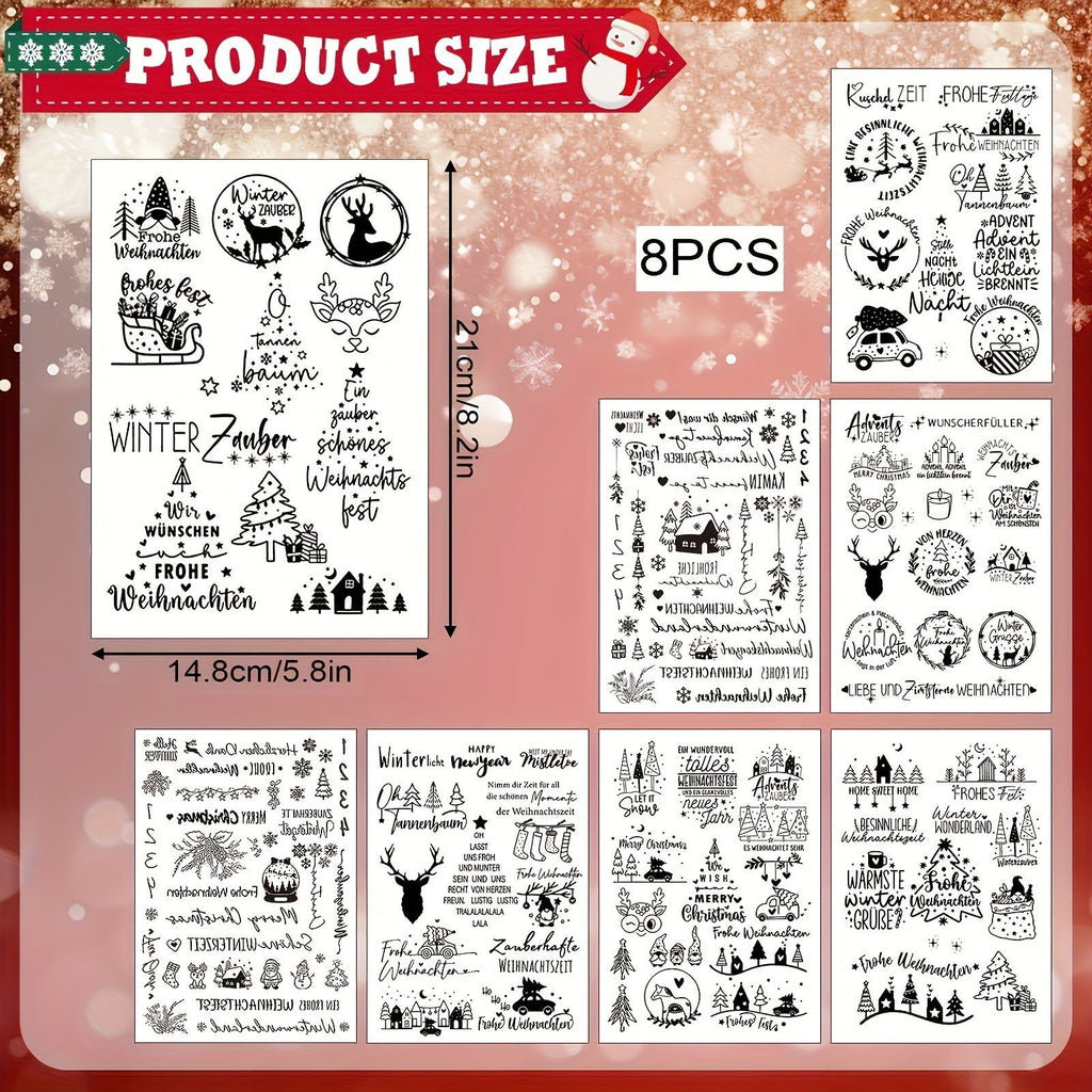 Minimalist Black & White Christmas Candle Decals