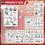 Minimalist Black & White Christmas Candle Decals