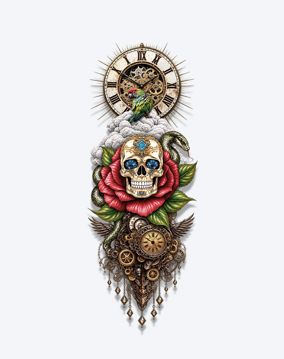 Steampunk Skull Clock