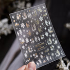 Golden Snow Light Luxury Nail Decals