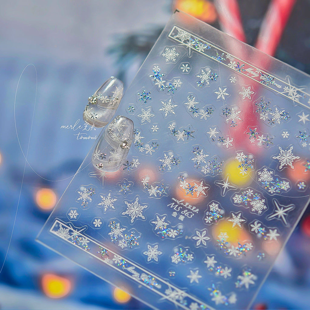 Golden Snow Light Luxury Nail Decals