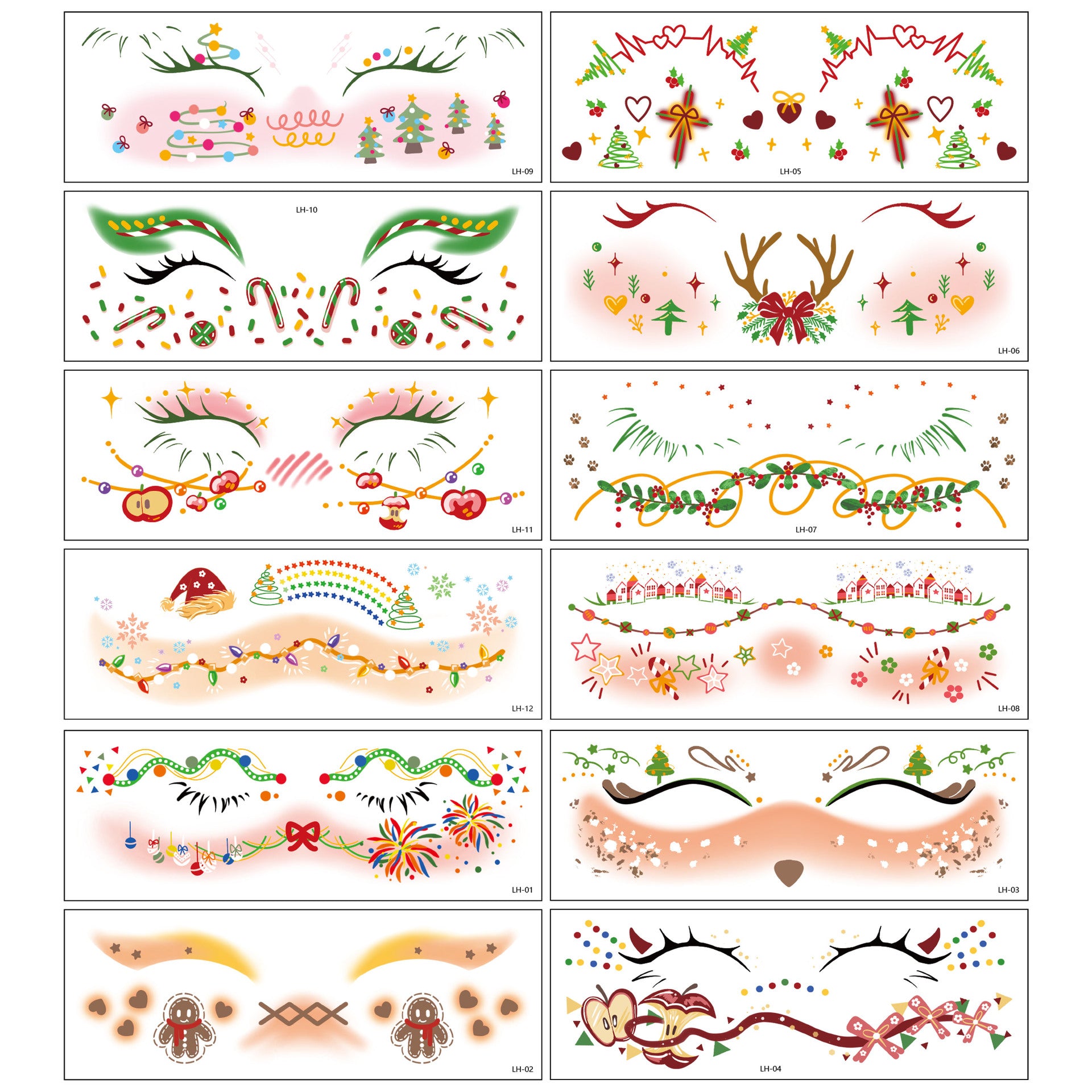 Holiday Glam Face Stickers