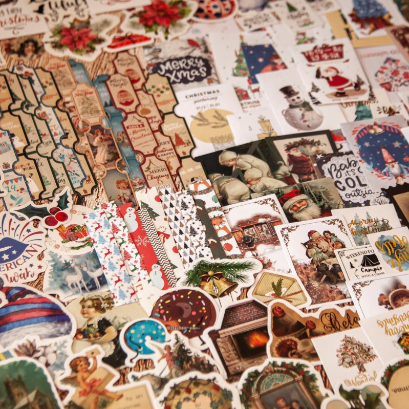 Vintage & Festive Medley Journal Stickers