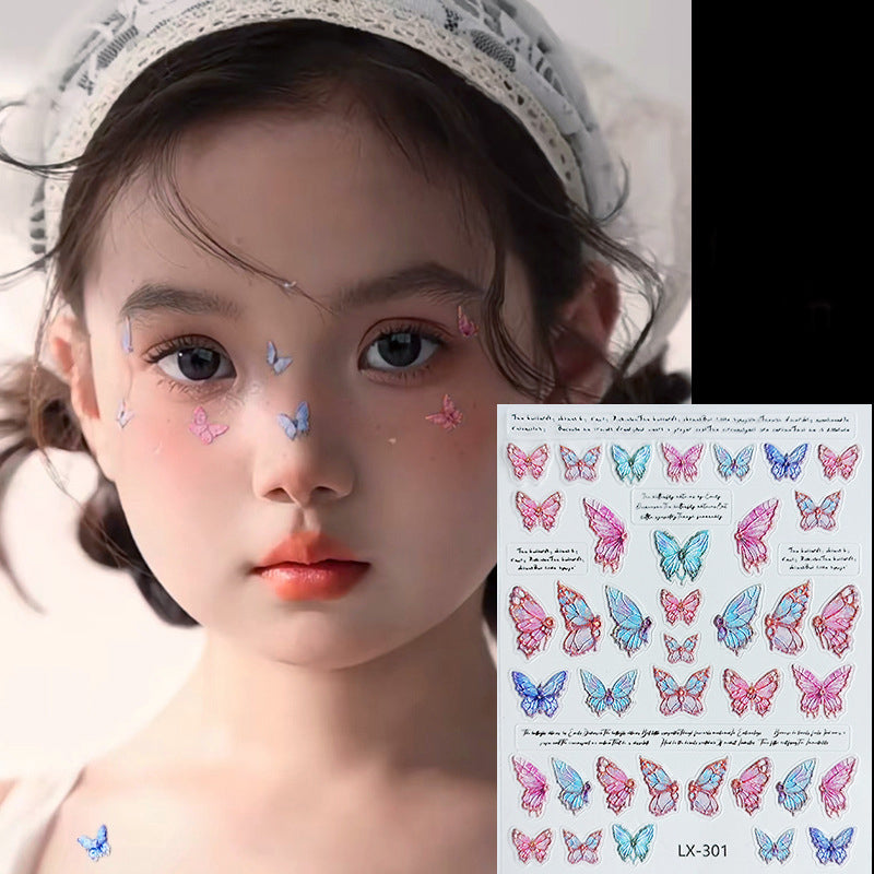 Whimsical Butterfly Face Decals