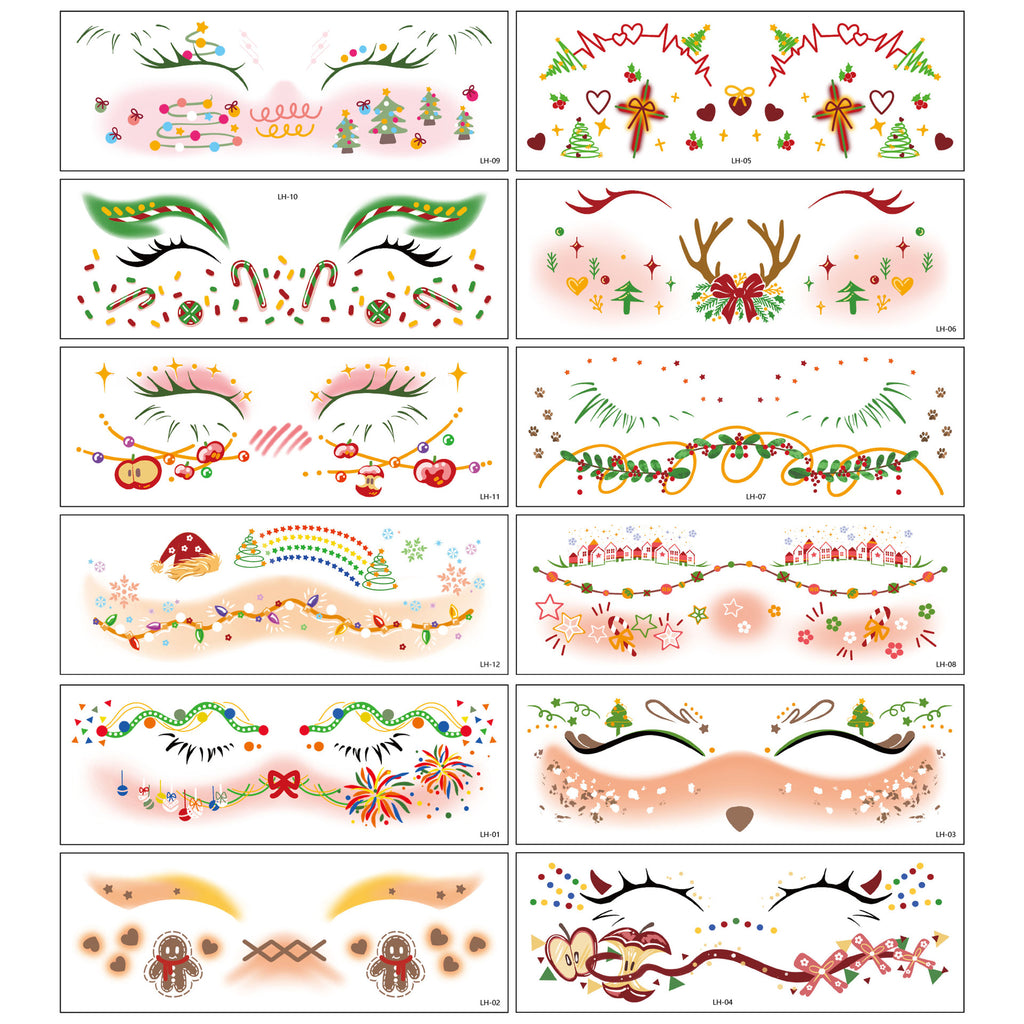 Holiday Glam Face Stickers