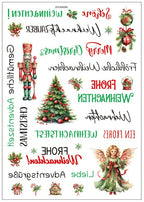 Minimalist Black & White Christmas Candle Decals