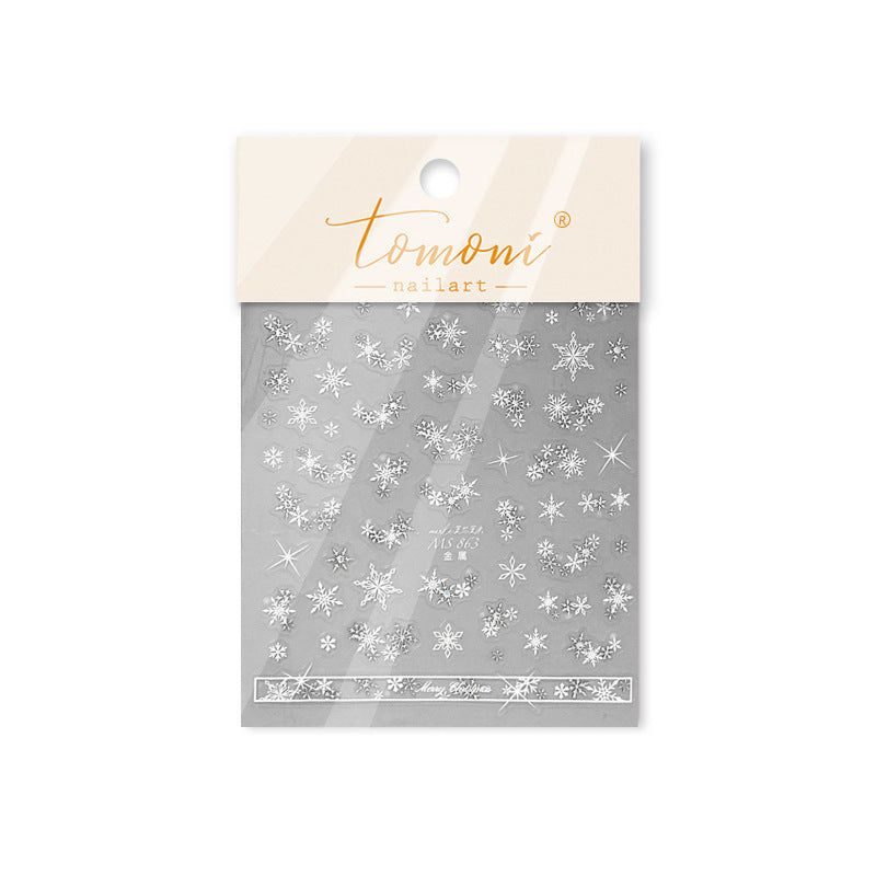 Golden Snow Light Luxury Nail Decals