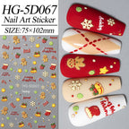 3D Embossed Christmas Carnival Nail Decals