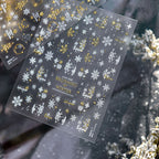 Golden Snow Light Luxury Nail Decals