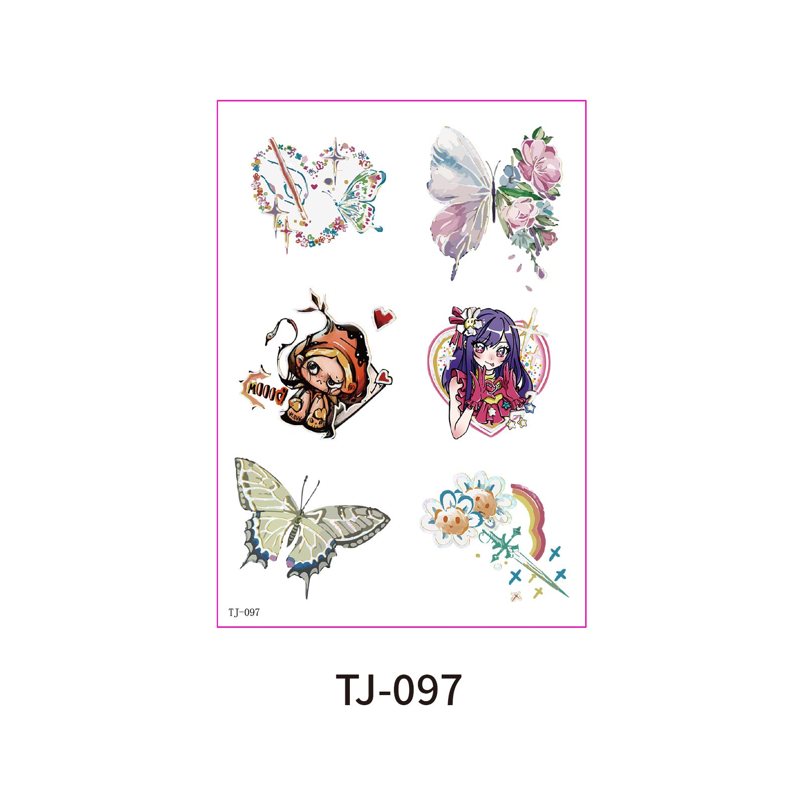 Fairy Butterfly Fantasy Candle Decals