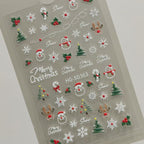 3D Embossed Christmas Carnival Nail Decals