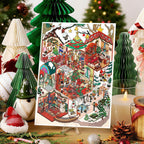 Festive Home & Garden Scene Sticker