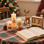 Colorful Christmas Blessings Candle Decals