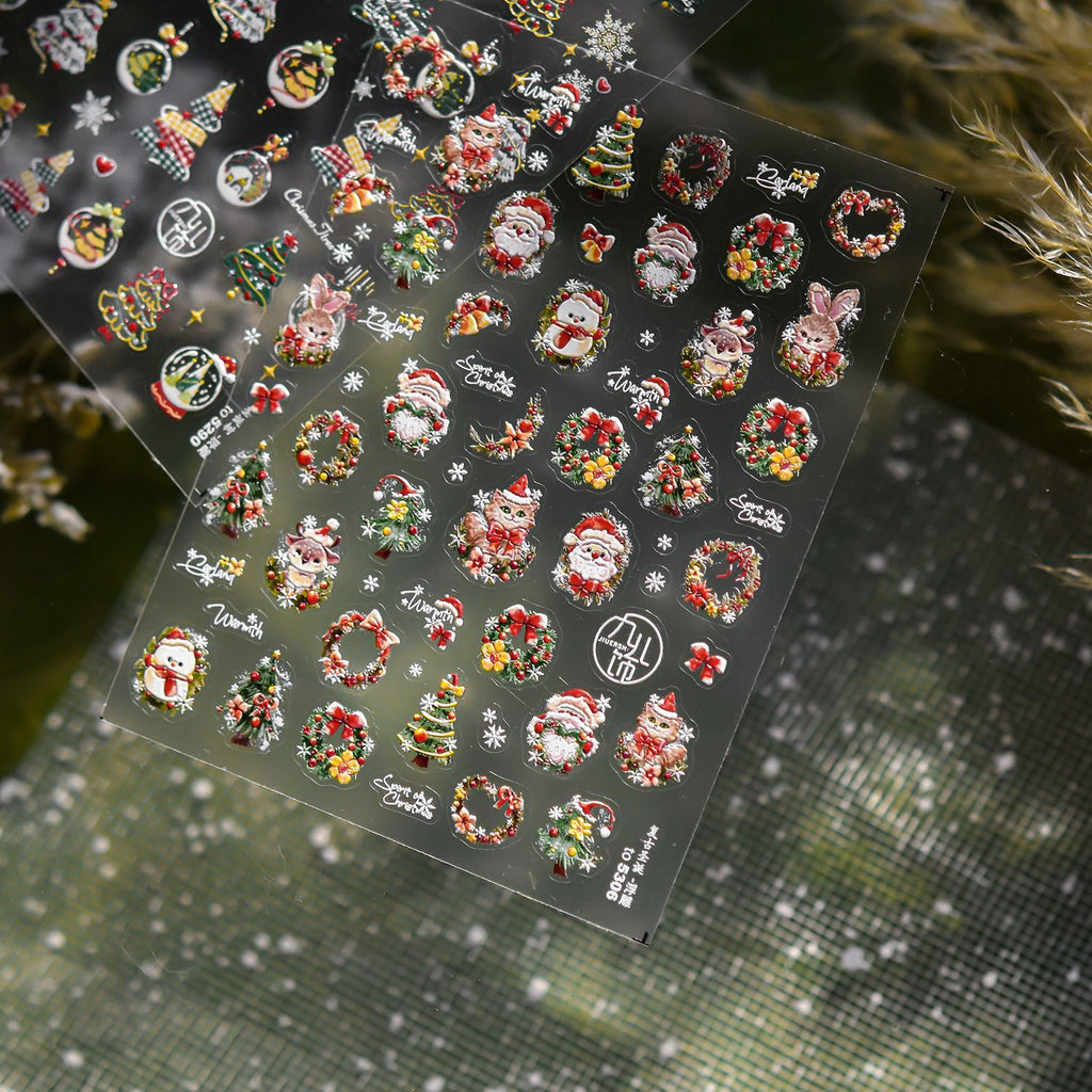 Christmas Dreamy Snow Globe Nail Decals