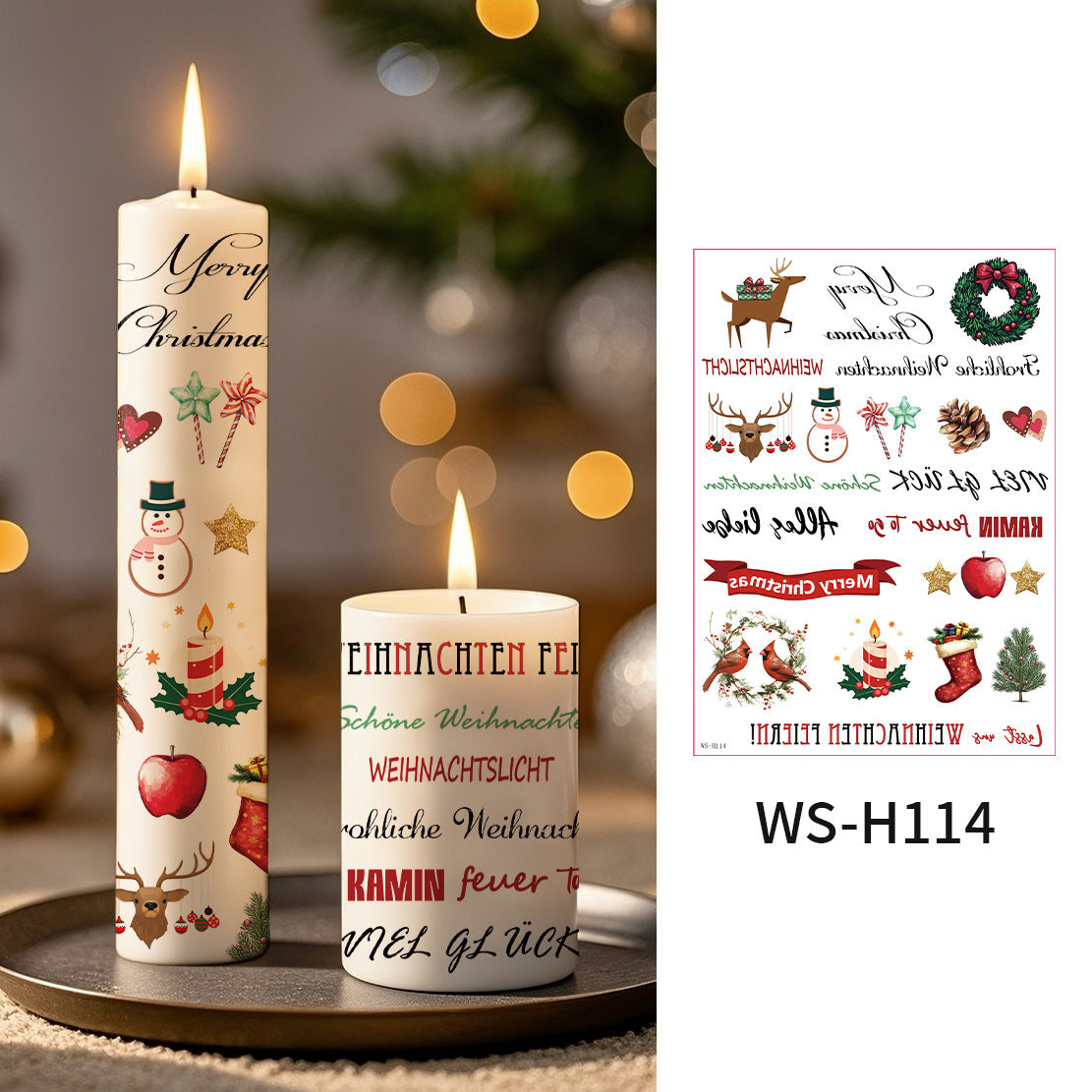 Christmas Candle Magic Decals