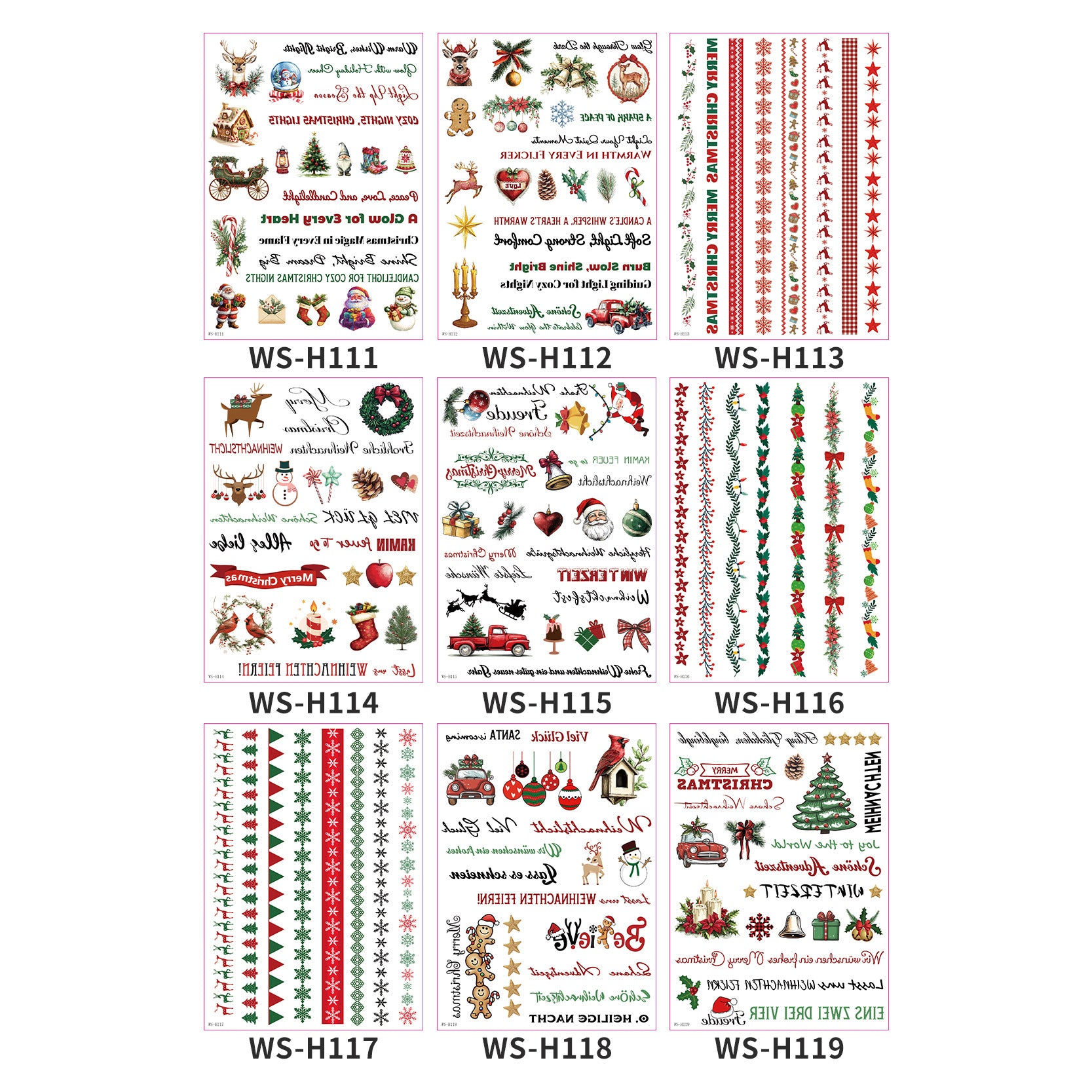 Christmas Candle Magic Decals