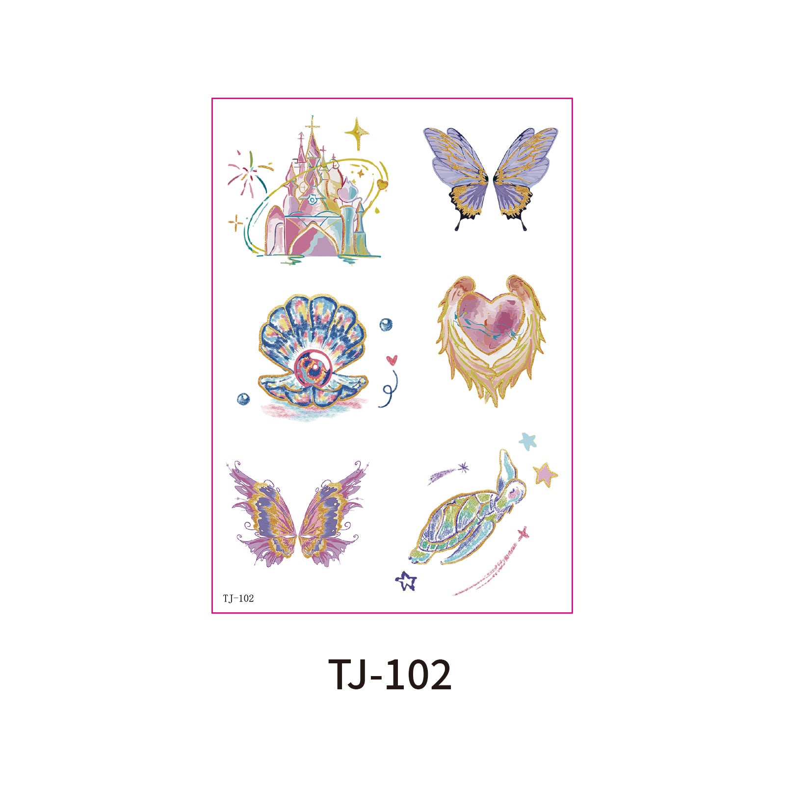 Fairy Butterfly Fantasy Candle Decals