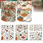 Festive Home & Garden Scene Sticker