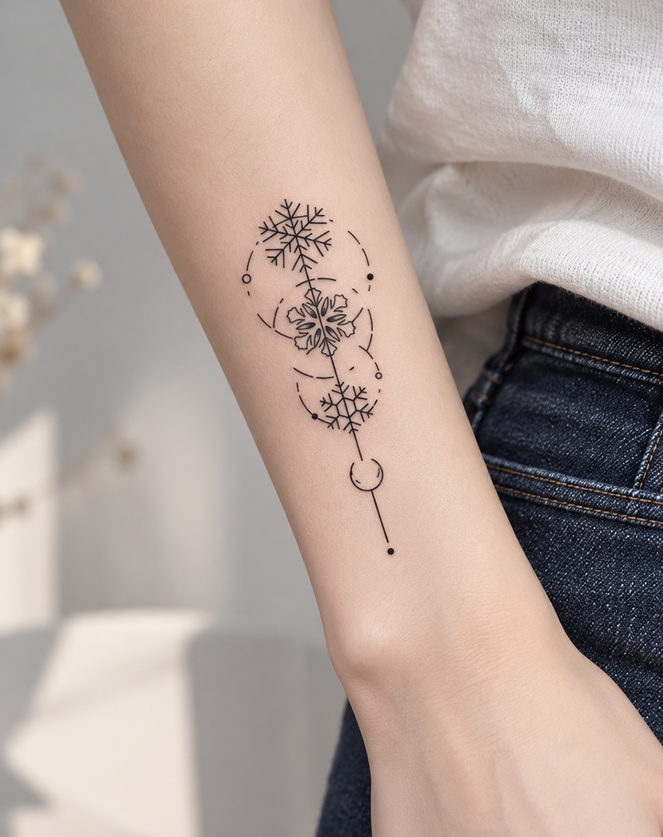 Winter Geometry Snowflake
